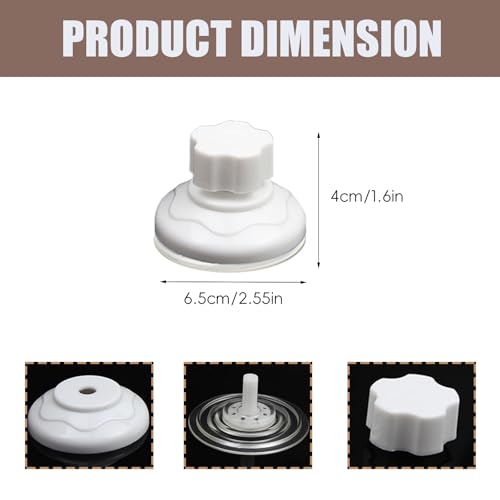 Image of 6 Pack Suction Cup Set for Bird Perches, Suitable for Parrot, Silver, White, ABS Plastic, Metal