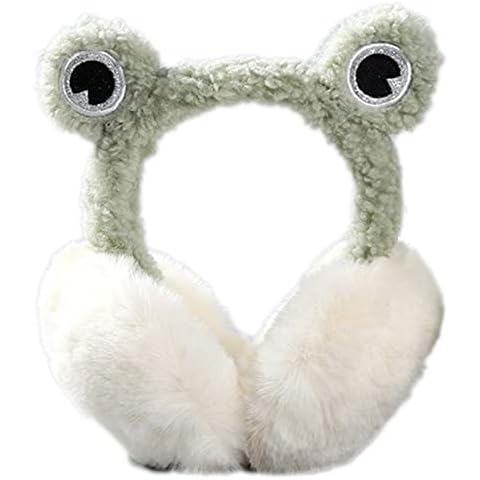 Lifup Women's Winter Warm Ear Warmers Outdoor Faux Furry Earmuffs Frog Green Cover