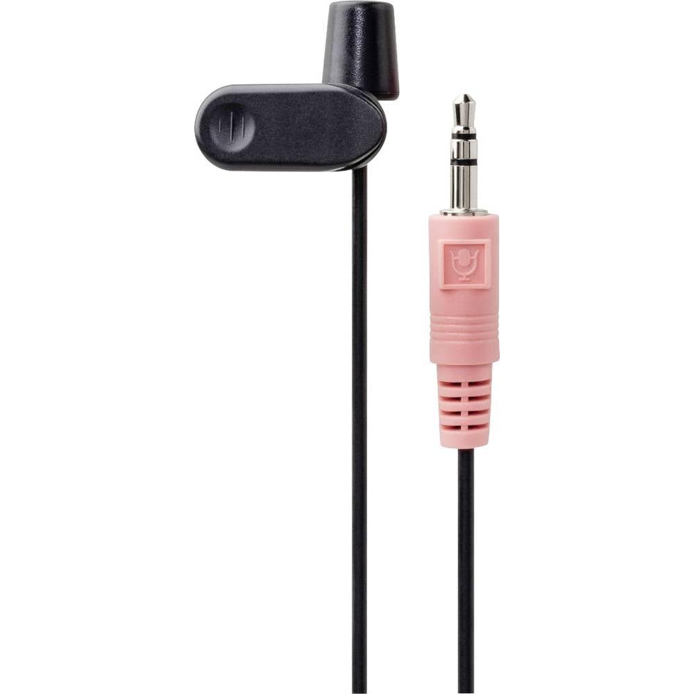 Hama Mikrofon z długim kablem (kompaktowy mikrofon wtykowy, długość kabla 2 m, do komputera/laptopa/smartfona/tabletu, jack 3,5 mm) mini mikrofon, czarny