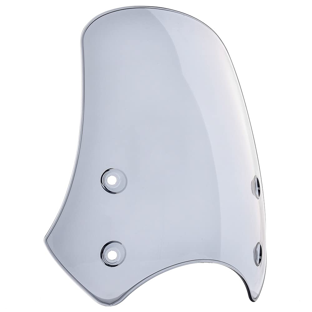 DUBDOG Motorrad-Windschutzscheibe, Motorradzubehör Windschutzscheiben Windschutzscheibe Flyscreen Windschildschutzabweiser Kompatibel Mit Ha-Rley Dyna Softail Slim Fat Bob Fxdf.(Smoke)
