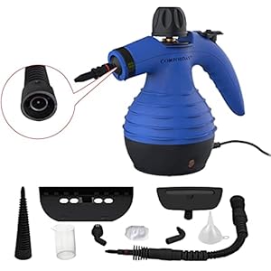 Comforday – Stoomreiniger als handapparaat met 9 accessoires voor het verwijderen van vlekken, besmetting, tapijten…