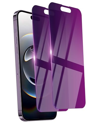 Ifaeveus 2 Pack Privacy Screen Protector for iPhone 16e 2025 Tempered Glass 6.1inch Private Saver Anti-Spy Anti-Blue Light Eye Protection Anti-Scratch Full Coverage