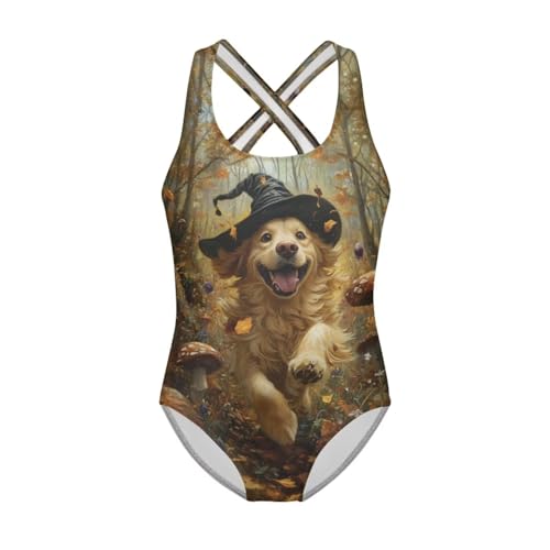 Image of One Piece Swimsuit Girls Cross-Back Bathing Suit 5-14Y Kids Swimwear Cute Swimsuits Sleeveless Bathing Suits