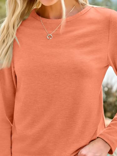 Image of AUTOMET Women's Long Sleeve Crewneck Shirts Casual Basic Tops