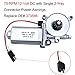 MOCW 373566 RV Power Awning Replacement Universal Motor 75-RPM 12-Volt DC with Single 2-Way Connector Power Awnings Compatible with Solera Power Awnings Motor