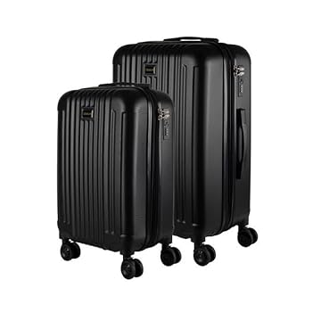 Conjunto Mala 23KG + Mala 10KG Expansível Giratória Maldivas (Preta Maldivas)