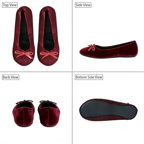 Image of Women's Foldable Ballet Flats - Portable Flat Shoes for Travel and Wedding that Fit in Your Purse