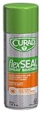 CURAD Flex Seal Spray Bandage, Water Resistant, Transparent, Ideal for Cuts and Scrapes, Quick Wound Care Solution, 40 mL, Pack of 24