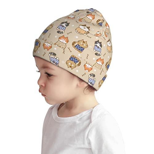 Cute Cat Cartoon Toddler Kids Beanie Caps Soft Warm Baby Knitted Winter Hat For Boys Girls White #TOP2