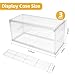 POLRAI 3 Pack Clear Acrylic Display Cases 2 Tiers Display Boxes for Figures Stackable Detachable Display Stand Dustproof Showcase Storage for Collectibles and Action Figures Mini Toys