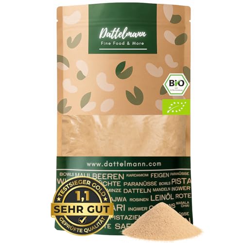 DATTELMANN - Bio Dattelzucker 1KG - Natürliche Süße - aus fein gemahlenen Deglet Nour Datteln - zum Backen & Verfeinern - Zuckeralternative Premium