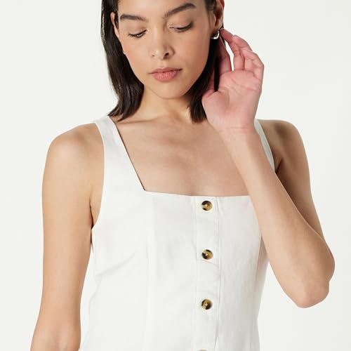 The Drop Women's Plus Size Amira Button Down Linen Mini Dress3