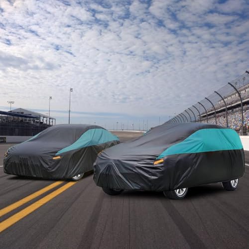 Image of GUNHYI Hatchback Car Cover for Automobiles All Weather Waterproof, Universal Fit Toyota Yaris, Kia Rio, Mini Cooper 2-Door /4-Door, Mitsubishi Mirage, Chevrolet Bolt EV /Sonic etc.