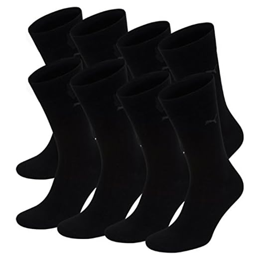 Puma Herren Classic Casual Business Socken 8er Pack, Schwarz, 43/46