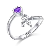 DAOCHONG Prince Symbol Ring Gifts Sterling Silver Adjustable Wrap Prince Symbol Ring for Prince Lover for Women Size 7