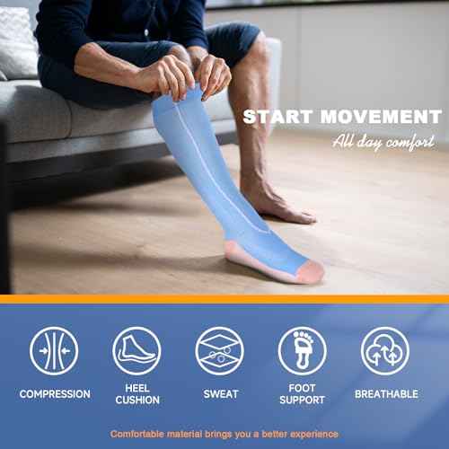 Image of bropite Compression Socks for Women &Men Circulation-Support Knee High Socks 20-30 mmhg-Best for Running,Medical,Nurse,Travel