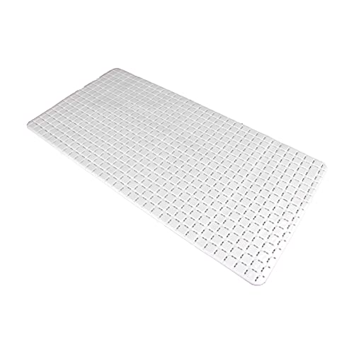 SAFELAND- Non-Slip Bath, Shower, Tub Mat, TPR Material, Eco-Friendly, Non-PVC, Machine Washable, No Odor, with Powerful Suction Cups and Drain Holes, Euro Tile (15