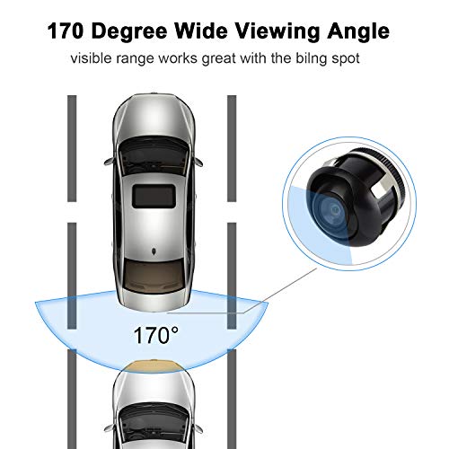 CICMOD Mini CCD Retrocamera Auto 360° Ruotabile Impermeabile Angolazione di 170° Telecamera Retromarcia Auto con Visione Notturna