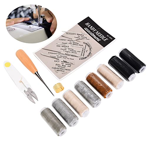 Agulhas de costura, conjunto de linha de costura portátil multicolor multifuncional colorida conveni