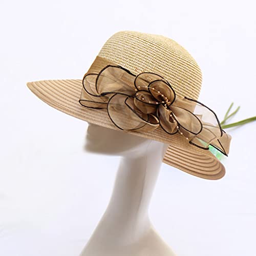 Chapeau de fête d'été haut de gamme en organza transparent