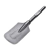 Electric Demolition Hammer shovel 1 1/8' Shank Hex 17 5/16' Length Clay Spade Chisel Cutter Bit Scoop Breaker (square blade)