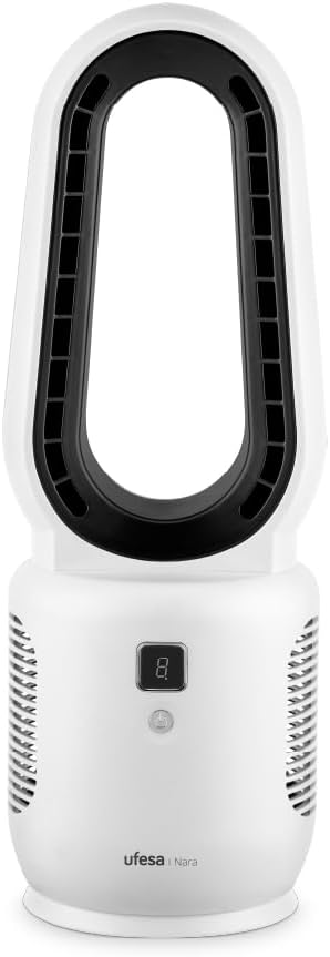 Ufesa Nara Stolni ventilator, brez lopatic, polnilni, 10W, USB-C