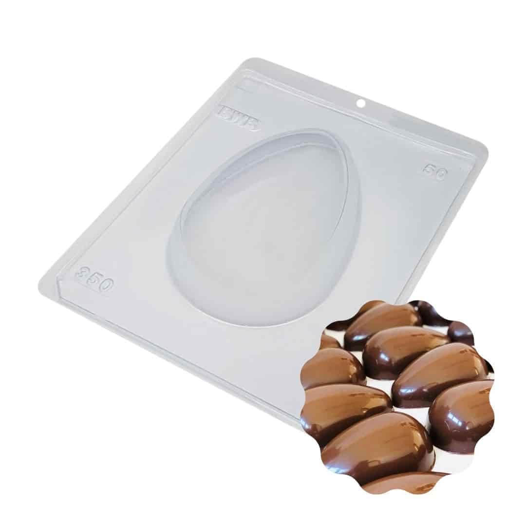 Plain Easter Egg 3-Part Chocolate Mold 350g Shell (BWB)