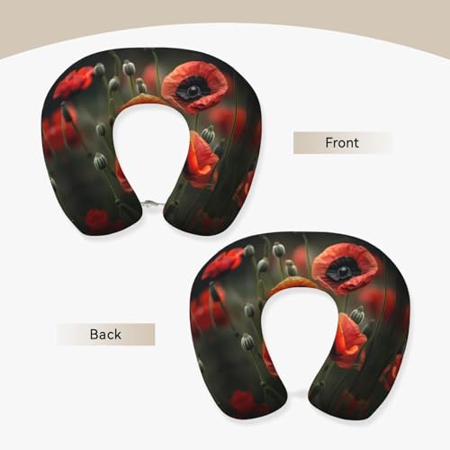 Almohada de Viaje con Soporte para Cuello y Estampado Floral miniatura 3