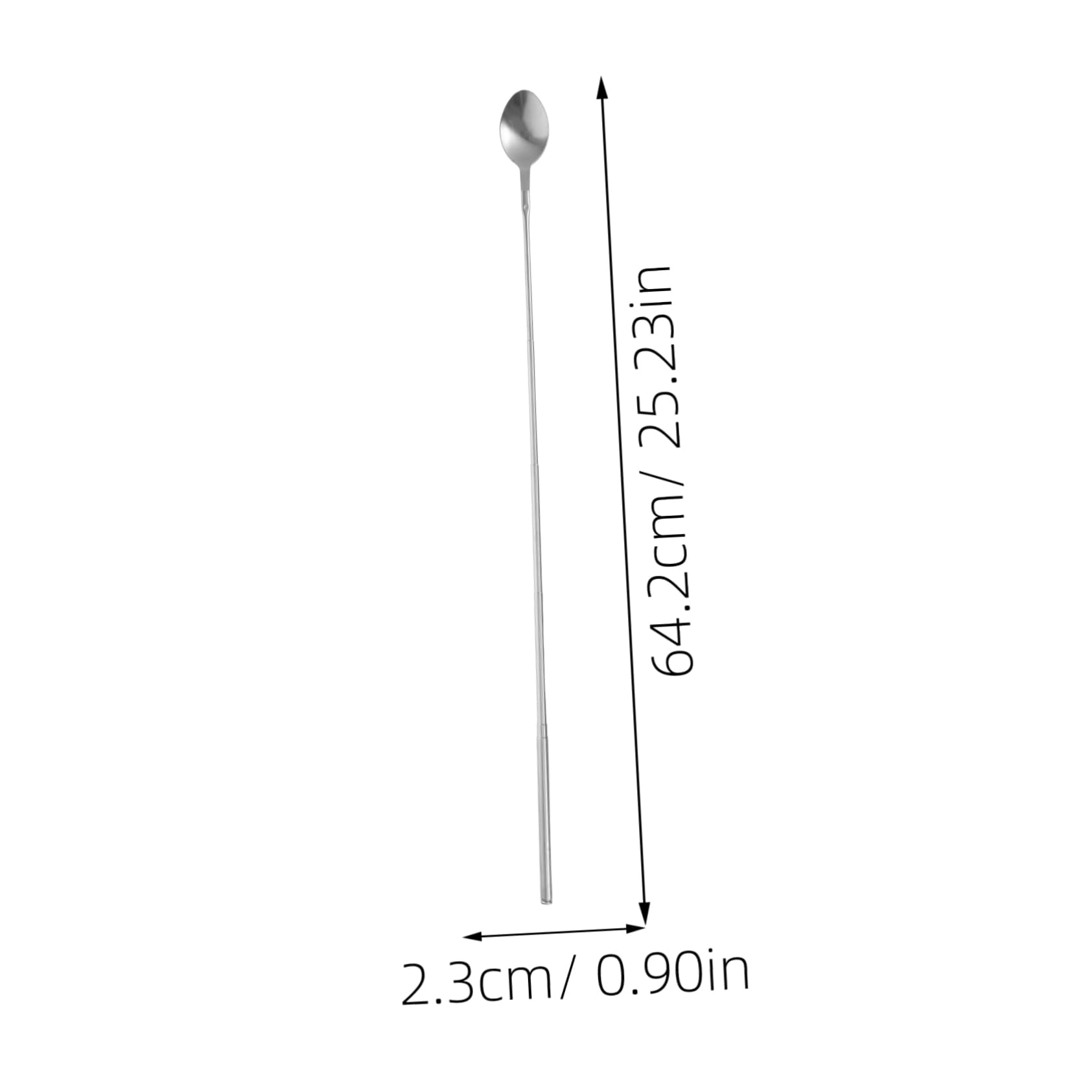 INOOMP Portable Telescopic Stainless Steel Fork and Spoon Extendable Tableware Multi-purpose Long Handle Utensils Reusable Cutlery for Camping Travel Bbq