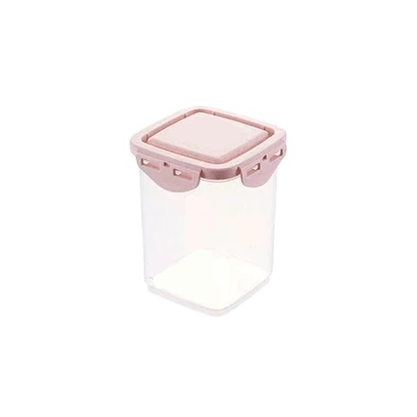 2 pezzi di scatola plastica serbatoio stoccaggio for alimenti contenitori ermetici lattine, compatibili con cereali grossolani(Pink 1000ml)