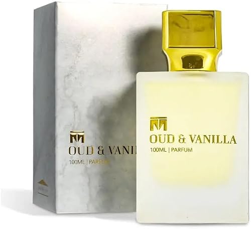 Oud & Vanilla Parfum 100ml | Bulgarian Rose Notes, Violet & Strawberry, Oriental Fragrance, Gold Cap Bottle, Unisex Scent