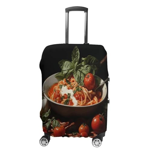 Italian Pasta Pictures Travel Luggage Cover Washable Anti-scratch Suitcase Protector Dustproof Protective Cover Case for Wheeled Luggage Fits 19-32 Inch Luggage