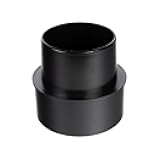 POWERTEC 70170 5” to 4” Reducer Dust Collection Fitting, ABS Plastic (Black)