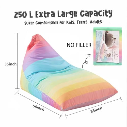 Nobildonna Sitzsack-Stuhlbezug für Kinder und Erwachsene, extra großer Sitzsack ohne Füllung,...