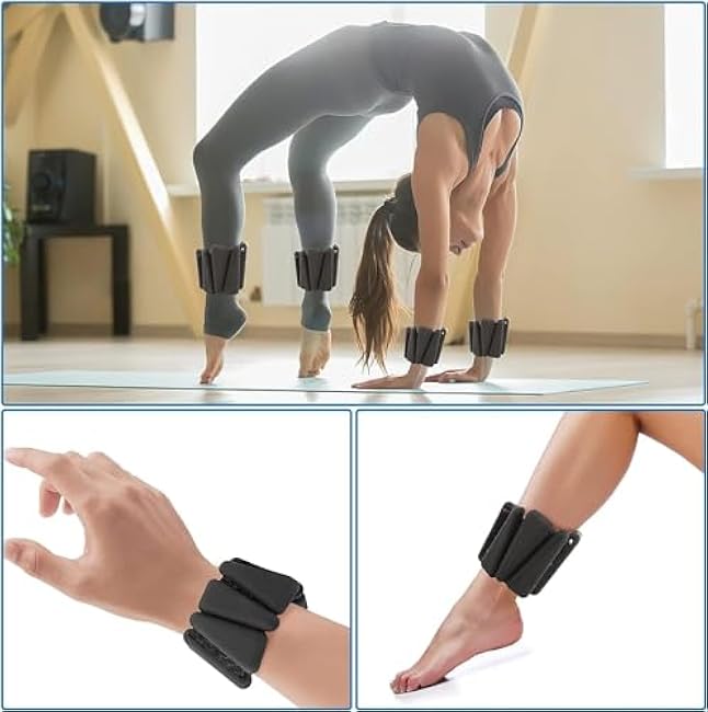 Adjustable Ankle Weights for Women - Comfortable Gear for Enhanced Workouts - Wrist Weights for Yoga, Walking, Running, and Fitness Workouts, Pack of 2