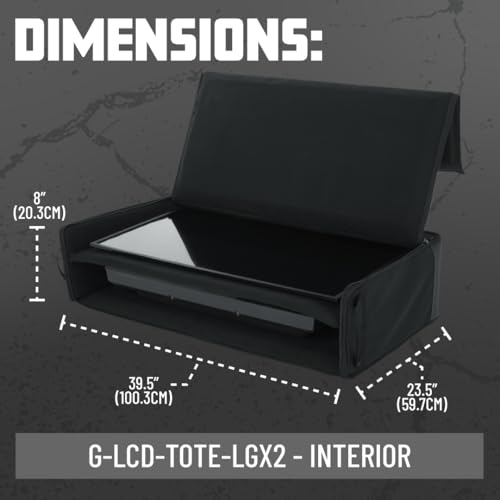 Gator Cases Padded Nylon Dual Carry Tote Bag for Transporting (2) LCD Screens, Monitors and TVs Between 40" - 45", (G-LCD-TOTE-LGX2)