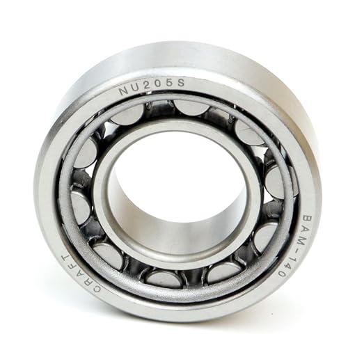 Parts and Parts Cuscinetti a rulli cilindrici NU205-S 25x52x15, DIN 5412 ISO 616, ad alta precisione, basso rumore, cuscinetti ad alte prestazioni per applicazioni automobilistiche, ingegneria