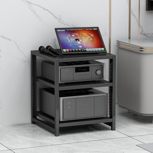HiFi Stereo Rack Stand - Audio Video Media Cabinet for Home Theater AV Shelving Unit HiFi Audio Rack Stereo Stand Space-Saving AV Media Rack