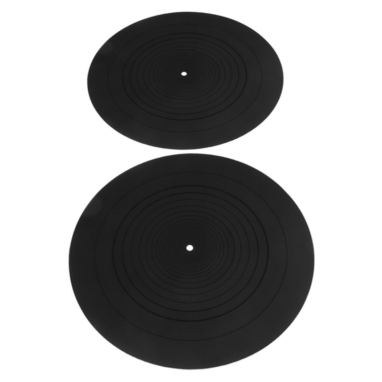 Abaodam 2 Pezzi Tappetino in Silicone per Piatto Giradischi, Antistatico, Protezione Delicata per Dischi, Accessorio per Giradischi in Casa