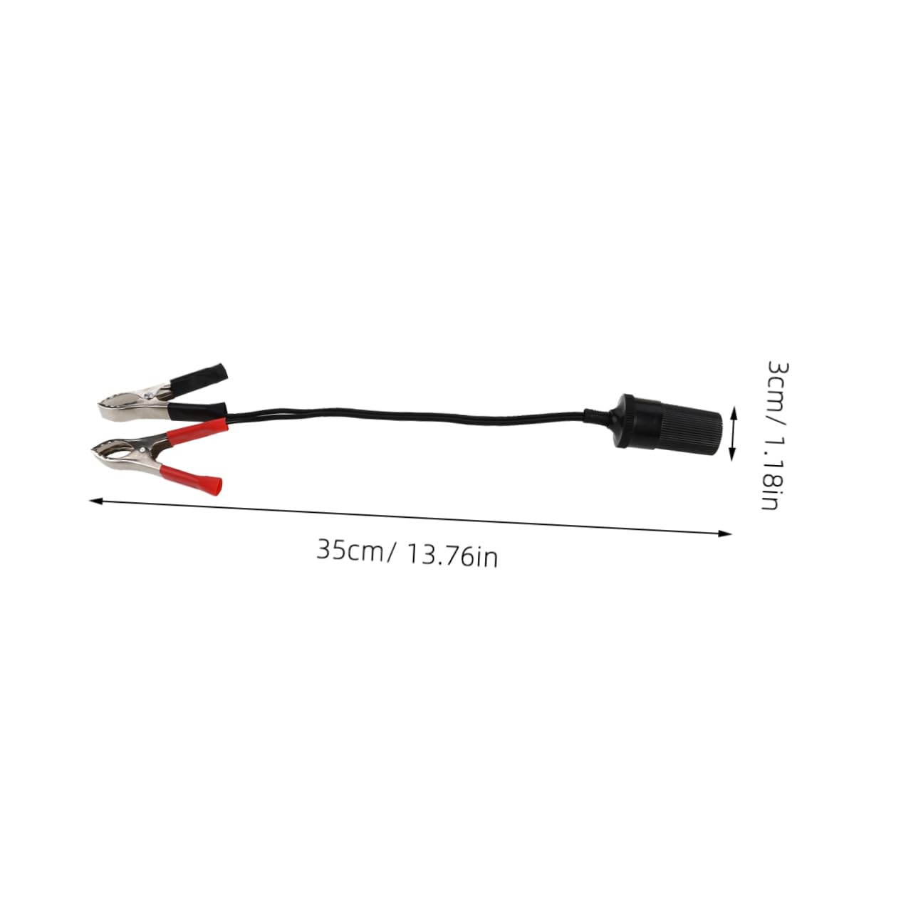 Alipis Adaptateur Allume Cigare Avec Pince Pour Borne De Batterie De Voiture Câble Connecteur Double Couleur