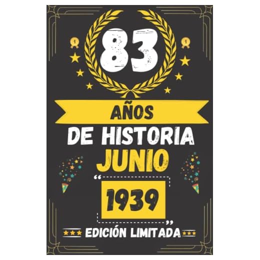 CUADERNO, 83 AÑOS DE HISTORIA JUNIO 1939 EDICIÓN LIMITADA: Regalo de 83 cumpleaños para mujeres y hombres, ideas de 83 cumpleaños... un cumpleaños... ... regalo de 83 cumpleaños para él/ella.