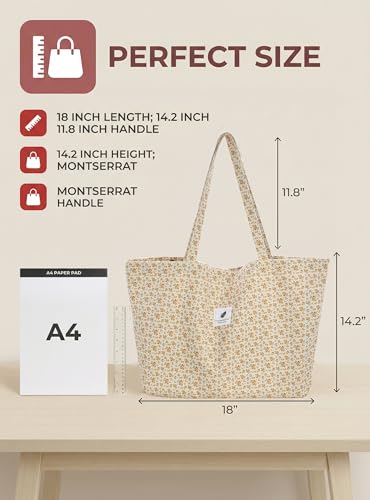 Bolso Tote Grande de Pana Mujer TeeYee miniatura 3