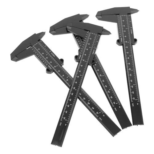 Calibrador manual plástico 15 cm precisión portátil 4 pcs miniatura 1