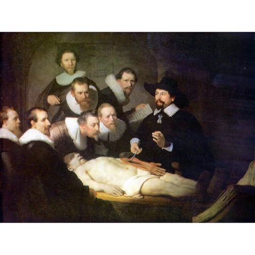 Anatomie du Dr Tulp Rembrandt grande toile enroulée pour décoration bureau