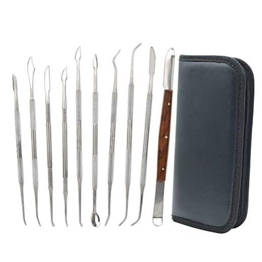 SUPVOX Accesorios de Modelado de Herramientas de Esculpir espátula de Cera de Acero Inoxidable (Bolsa Negra)
