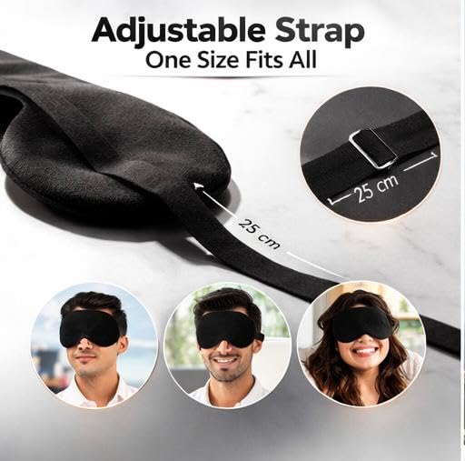 Image of Ultra Soft Sleep Eye Mask for Men & Women | 100% Light Blocking | Comfortable Travel & Night Sleeping Eye Cover