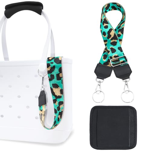 Image of Strap Wrap for Bogg Bag, Accessory for Bagg Bag, With Adjustable Shoulder Leopard Print Crossbody Strap