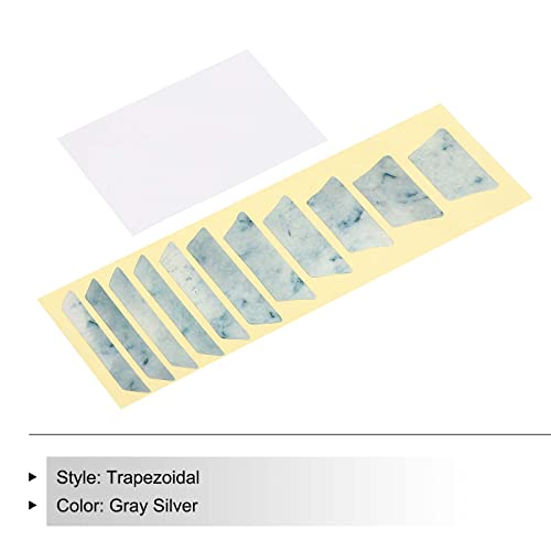 Meccanixity Fretboard Markers Inlay Stickers Decals For Guitars And Bass Trapezoidal Electric Guitar Fingerboard Sticker Gray Silver #TOP2