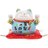 Neko Lucky Cat Keramik-Spardose hilft Ihnen, Ihre Münzen, Münzen und Reserve-Scheine organisiert und leicht zu finden.