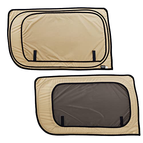 LEVOLVA OUTDOOR スライドドアガラス用 2WAY網戸シェード 90系 95系 ノア ヴォクシー VOXY ハイブリッド含む 専用 防虫ネット+サンシェード <LVOA-003>【トヨタ 車用網戸 虫よけ 日よけ メッシュ 換気 車中泊グッズ